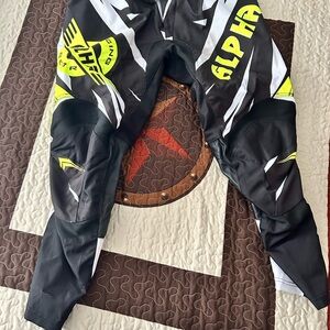 Alpha Racing Black and Yellow Men's Pants
